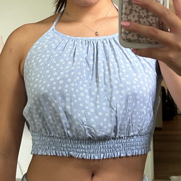 Pacsun LA Hearts Smocked Waist Halter Top - Picture 2 of 3